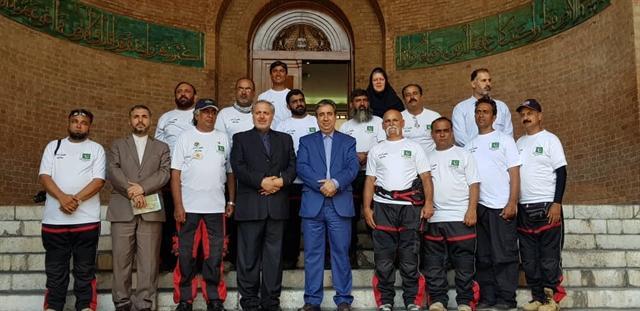 حضور اعضای رالی گردشگری صلح و دوستی پاکستان در موزه ملی ایران
