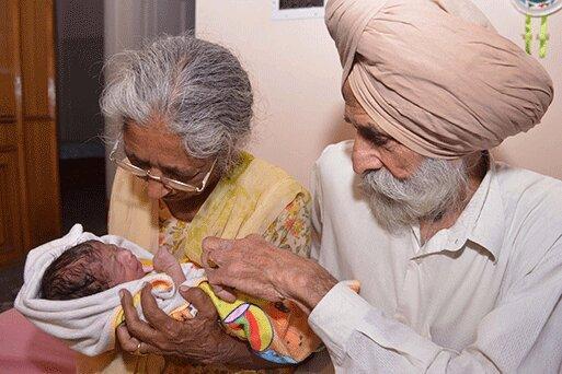 رکورد پیرترین سن مادر شدن برای زن هندی