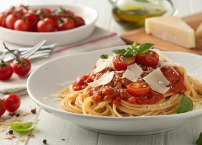 طرز تهیه پاستا گوجه فرنگی خانگی خوش عطر