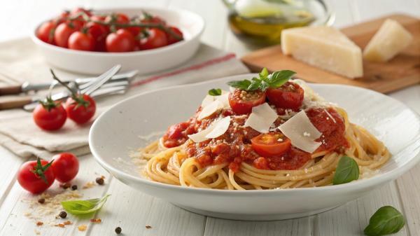 طرز تهیه پاستا گوجه فرنگی خانگی خوش عطر